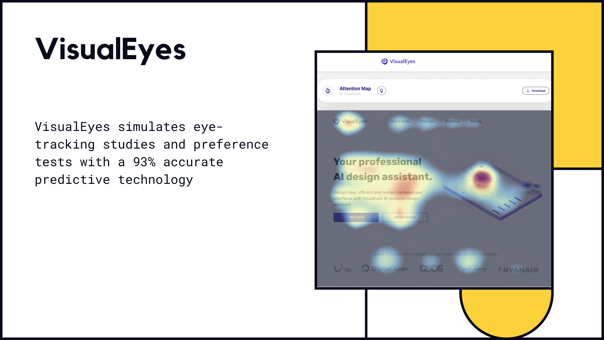 VisualEyes simulates eye-tracking studies and preference tests with a 93% accurate predictive technology